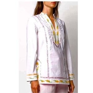 Tory Burch Ribbon Embroidered Tunic.